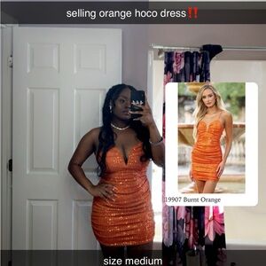 Orange Homecoming dress